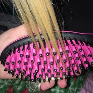 HAIR STRAIGHTENER AND A HAIR BRUSH